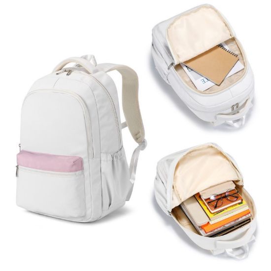 Imagem de Contrast-Color Lightweight Large-Capacity Backpack