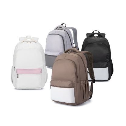 Imagem de Contrast-Color Lightweight Large-Capacity Backpack